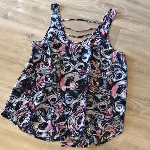 Sheer floral tank